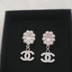 Silver and Pearl Drop Earrings